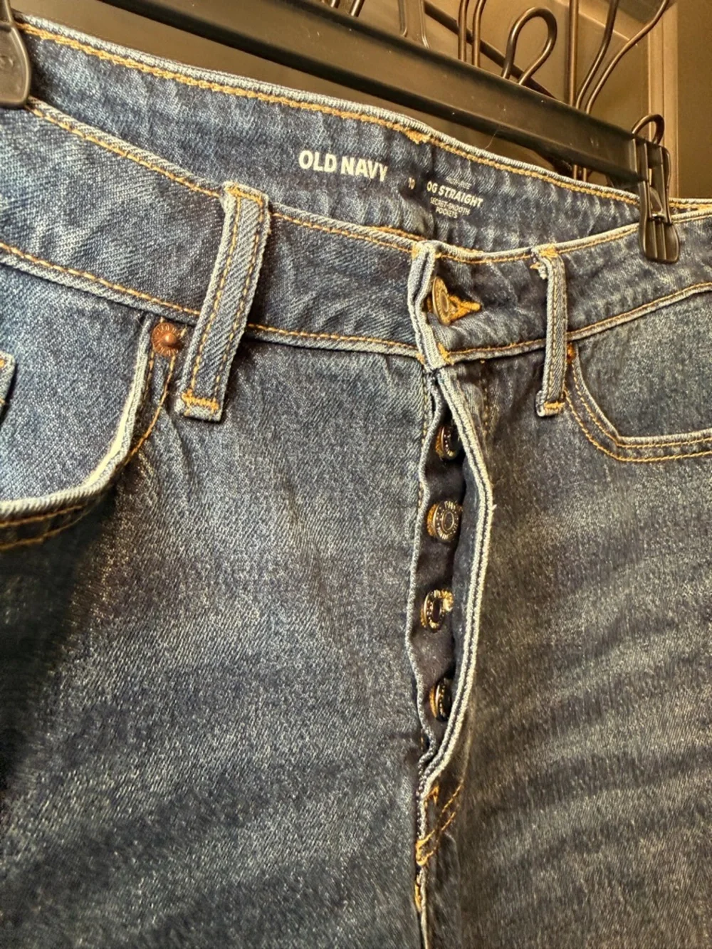 Old Navy high-waisted button-fly OG straight ankle jean - Picture 3 of 7